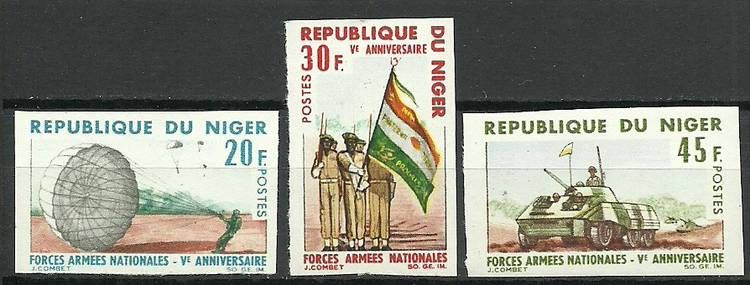 Znaczek Niger 1966 Mi 132-134B Czyste **