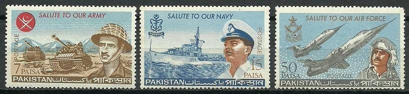 Znaczek Pakistan 1965 Mi 221-223 Czyste **