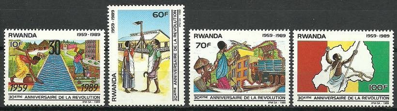 Znaczek Rwanda 1990 Mi 1425-1428 Czyste **
