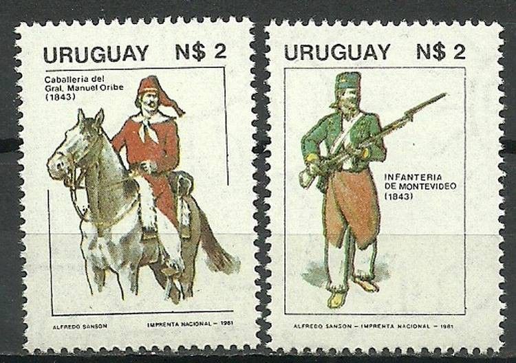 Znaczek Urugwaj 1981 Mi 1618-1619 Czyste **