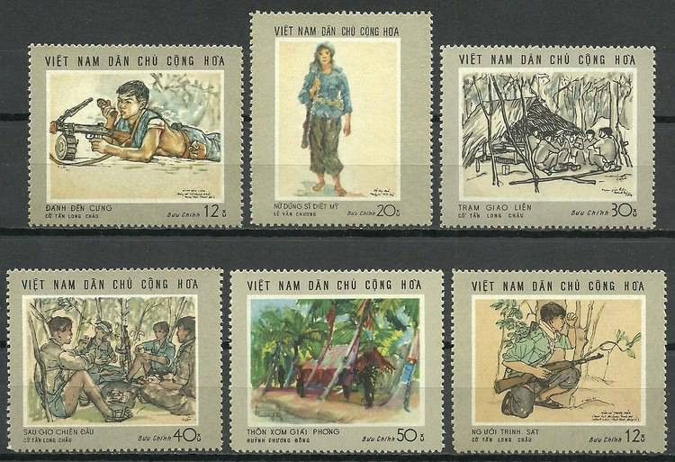Znaczek Wietnam 1969 Mi 575-580 Czyste **