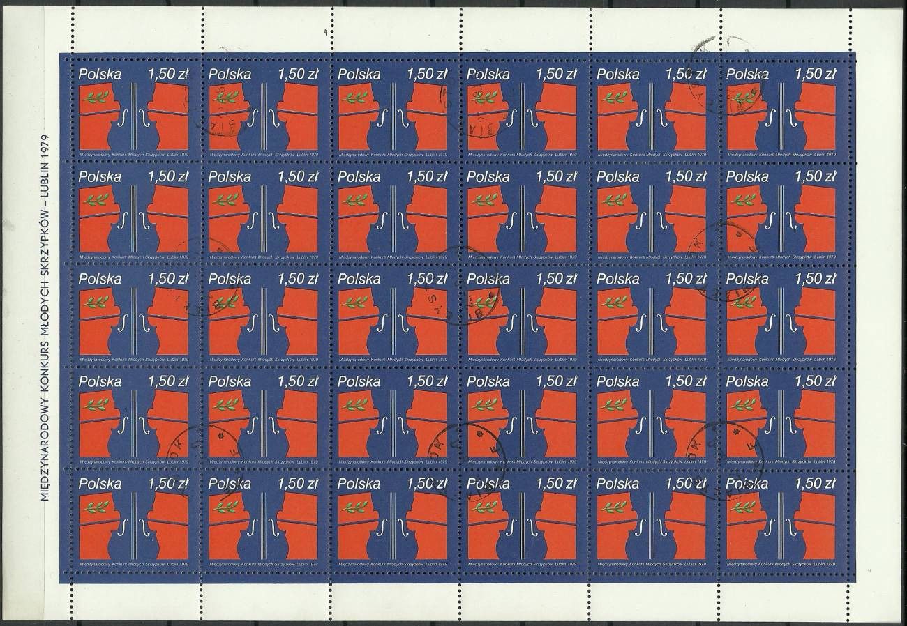 Znaczek Polska 1979 Mi ark 2648 Fi ark 2500 Stemplowane