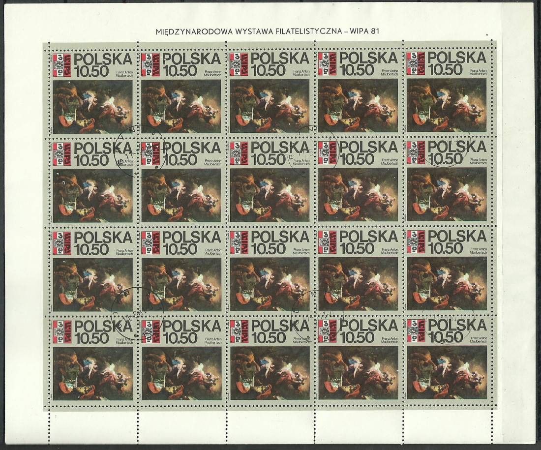 Znaczek Polska 1981 Mi ark 2736 Fi ark 2588 Stemplowane