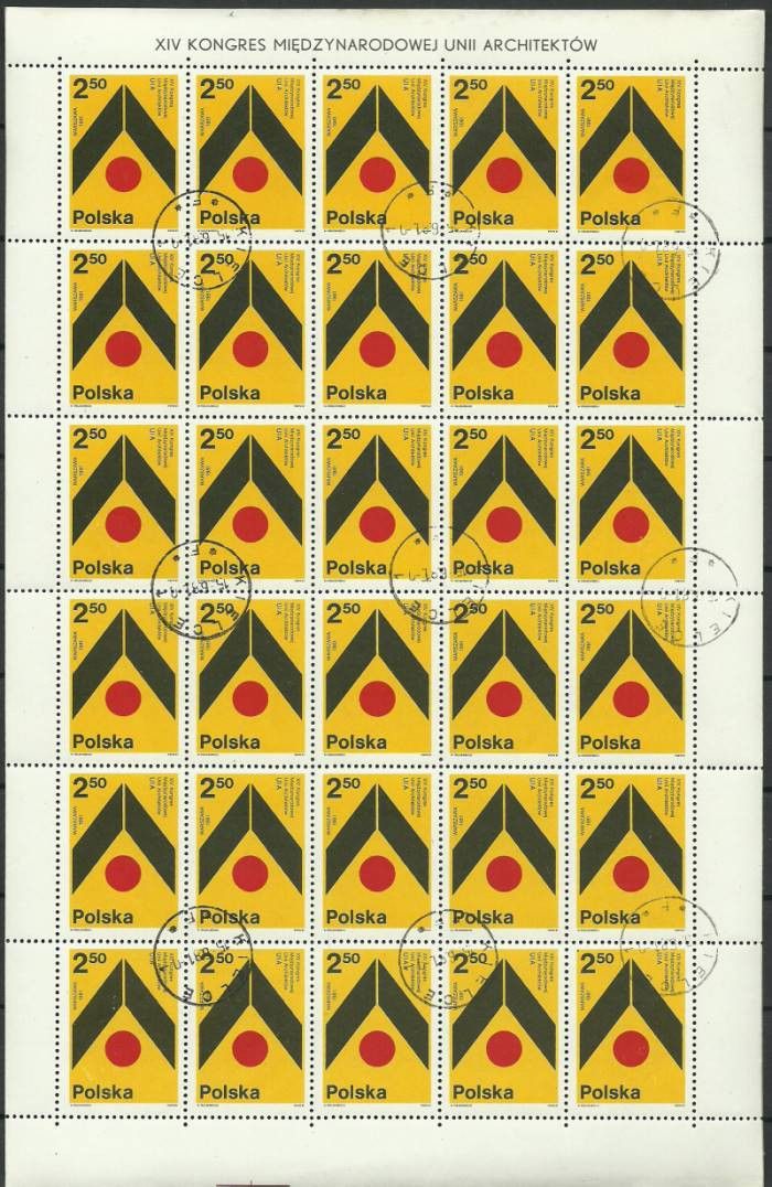 Znaczek Polska 1981 Mi ark 2745 Fi ark 2595 Stemplowane