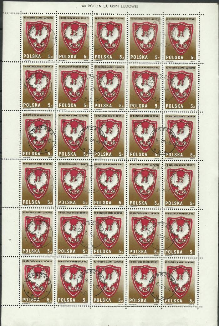 Znaczek Polska 1983 Mi ark 2897 Fi ark 2749 Stemplowane