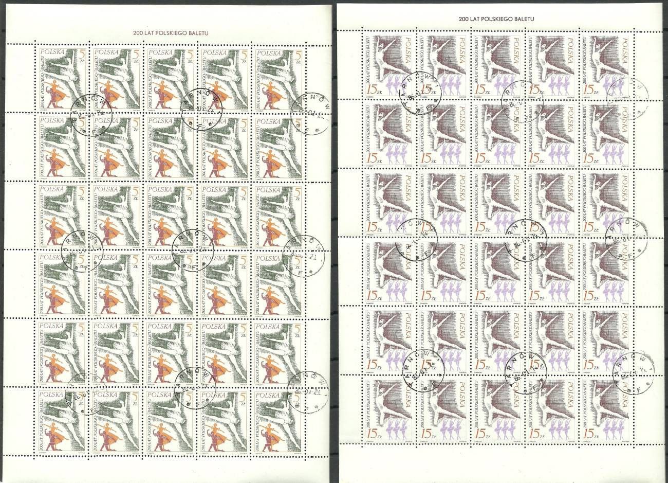 Znaczek Polska 1985 Mi ark 3005-3006 Fi ark 2857-2858 Stemplowane