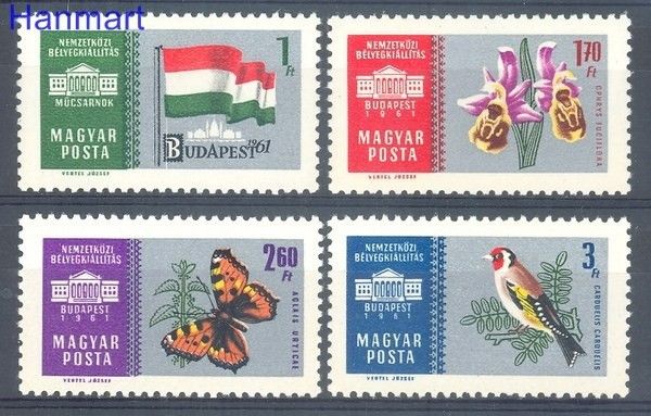 Znaczek Węgry 1961 Mi 1765-1768 Czyste **