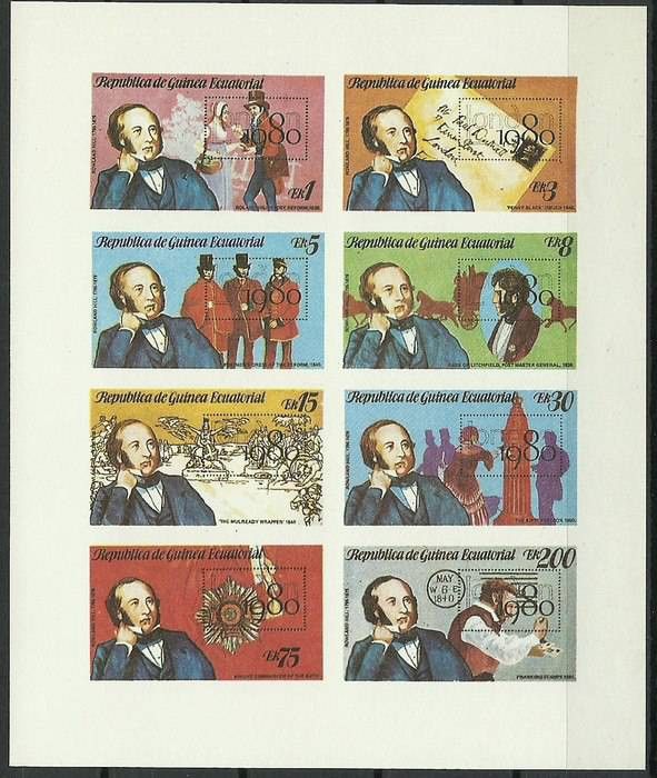 Znaczek Gwinea Równikowa 1979 Mi ark 1557-1564B Czyste **