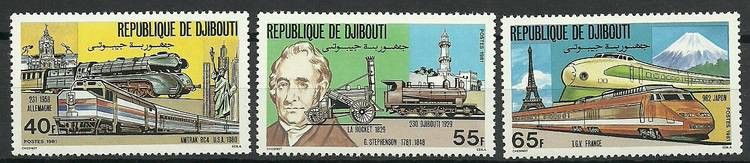 Znaczek Dżibuti 1981 Mi 300-302 Czyste **