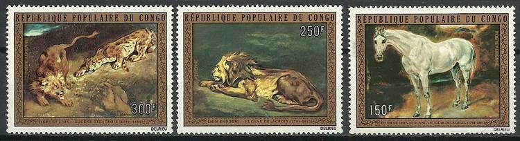 Znaczek Kongo 1973 Mi 369-371 Czyste **