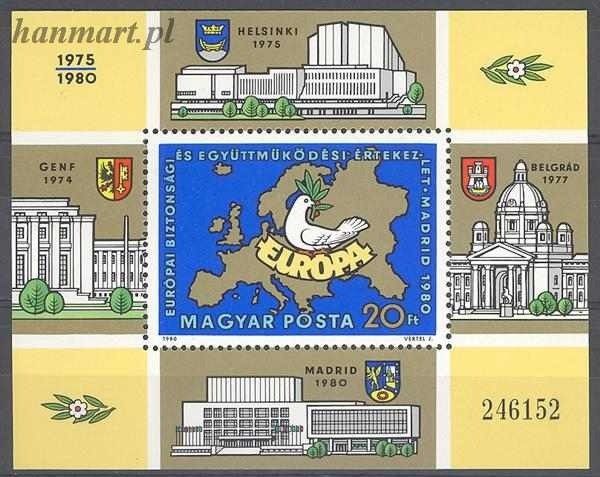 Znaczek Węgry 1980 Mi bl 147 Czyste **