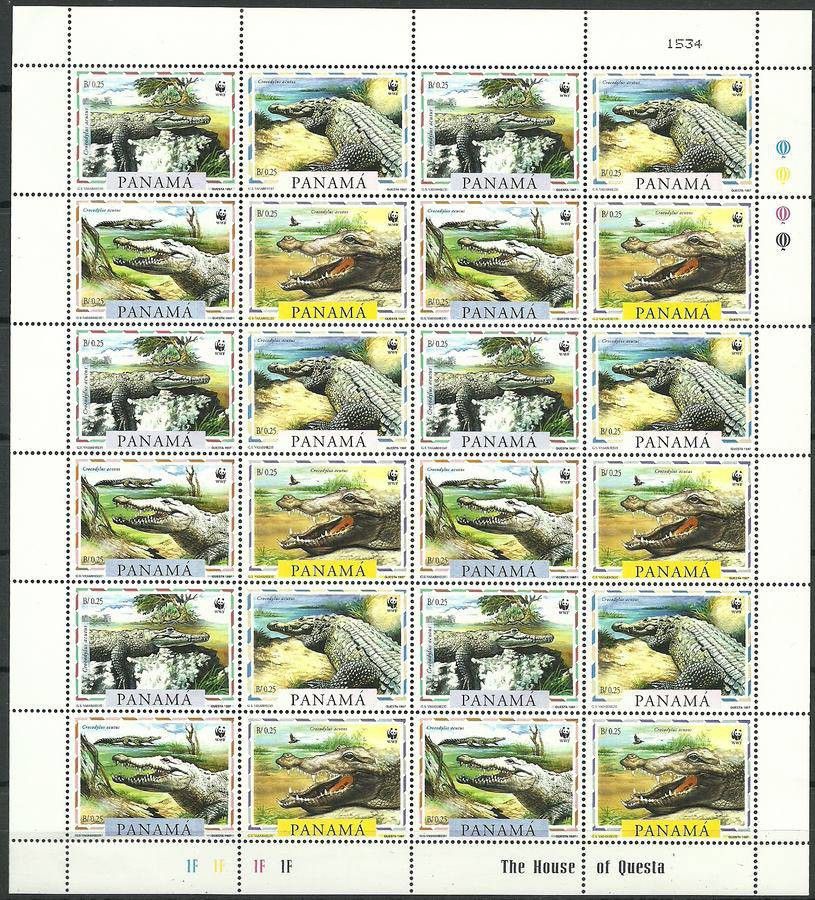 Znaczek Panama 1997 Mi ark 1787-1790 Czyste **
