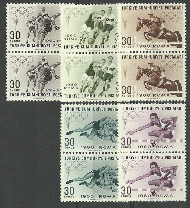 Znaczek Turcja 1960 Mi 1769-1773 Czyste **