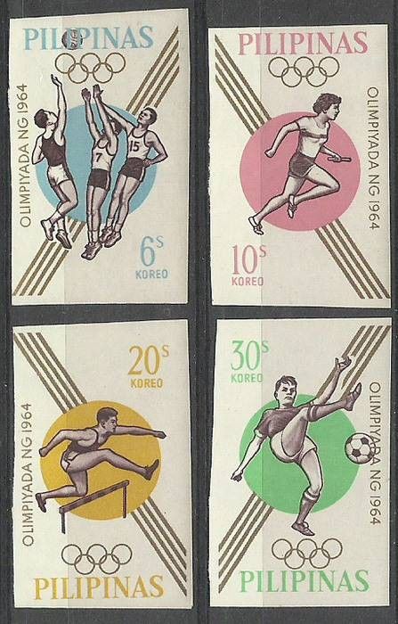 Znaczek Filipiny 1964 Mi 762-765B Czyste **
