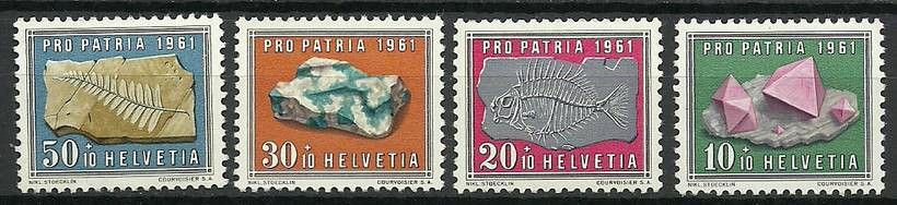 Znaczek Szwajcaria 1961 Mi 732-735 Czyste **