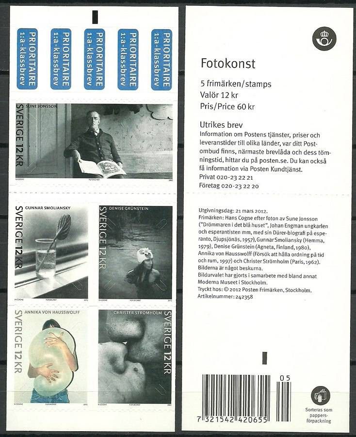 Znaczek Szwecja 2012 Mi mh 2876-2880 Czyste **