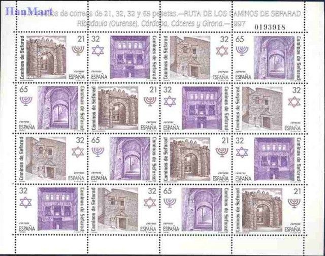 Znaczek Hiszpania 1997 Mi ark 3361-3364 Czyste **