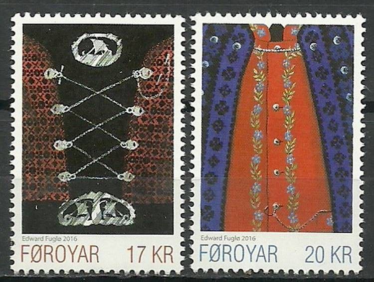 Znaczek Wyspy Owcze 2016 Mi 864-865 Czyste **