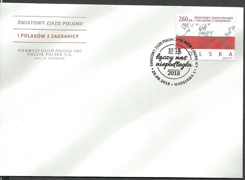Znaczek Polska 2018 Mi 5014 Fi 4864 FDC