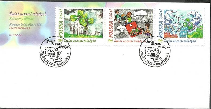 Znaczek Polska 2018 Mi 5016-5018 FDC