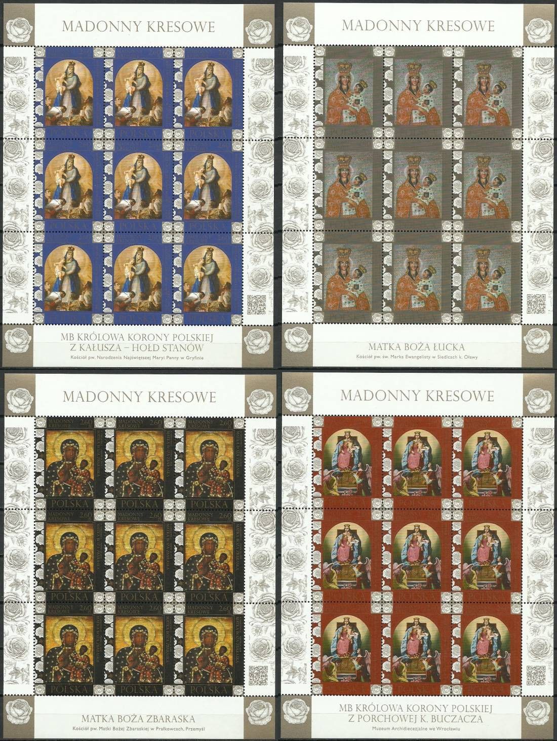 Znaczek Polska 2018 Mi ark 5007-5010 Fi ark 4857-4860 Czyste **