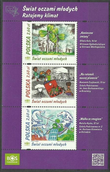 Znaczek Polska 2018 Mi bl 276 Fi bl 319 Czyste **
