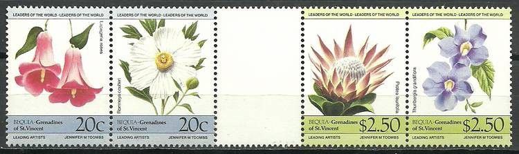 Znaczek Bequia 1985 Mi 108-109+112-113 Czyste **