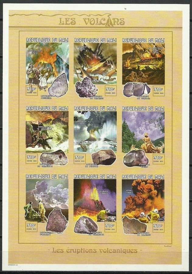 Znaczek Mali 1999 Mi ark 2425-2433B Czyste **