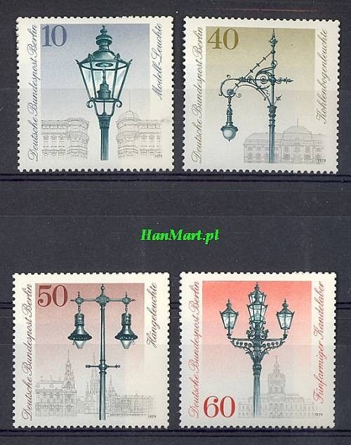 Znaczek Berlin Niemcy 1979 Mi 603-606 Czyste **