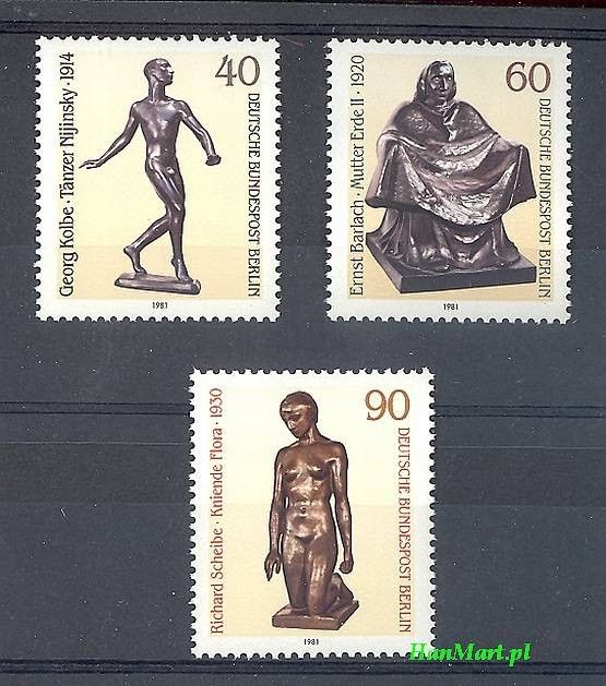 Znaczek Berlin Niemcy 1981 Mi 655-657 Czyste **