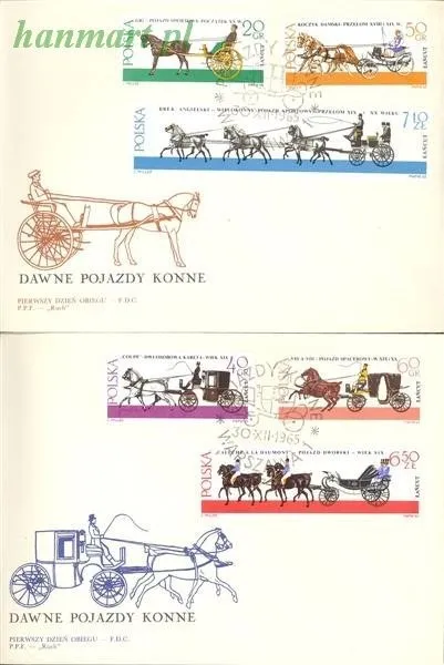 Znaczek Polska 1965 Mi 1644-1652 Fi 1495-1503 FDC