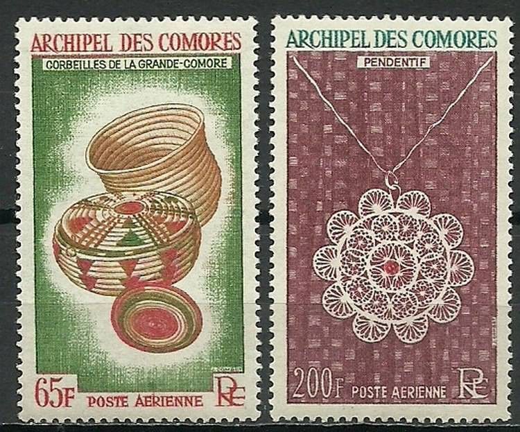 Znaczek Komory 1963 Mi 58-59 Czyste **