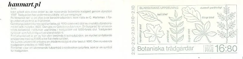 Znaczek Szwecja 1987 Mi mh 125 Czyste **