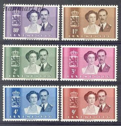 Znaczek Luksemburg 1953 Mi 505-510 Czyste **
