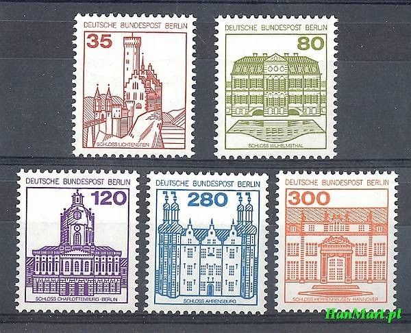 Znaczek Berlin Niemcy 1982 Mi 673-677 Czyste **