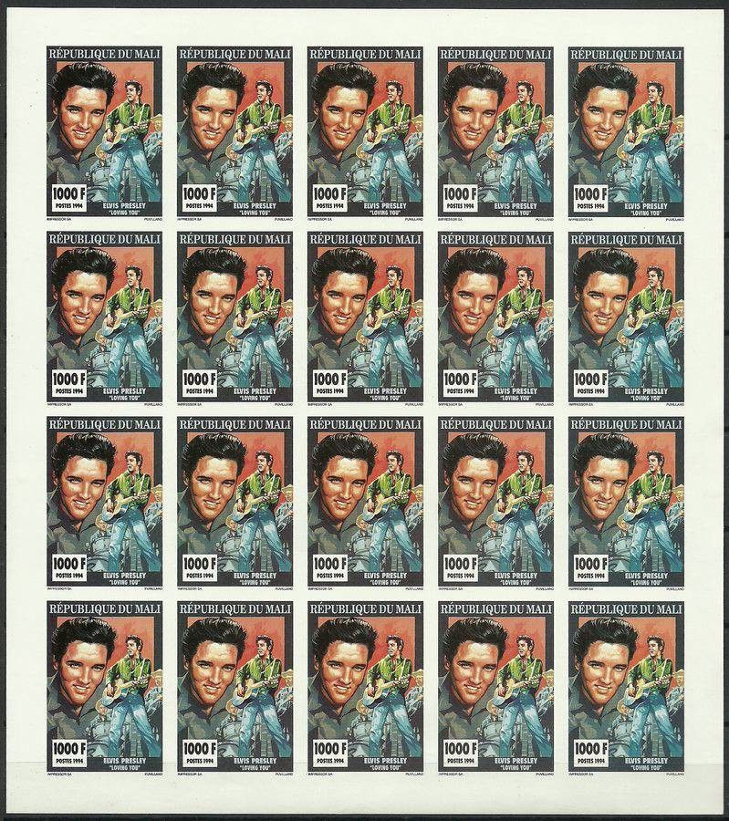 Znaczek Mali 1994 Mi ark 1243B Czyste **