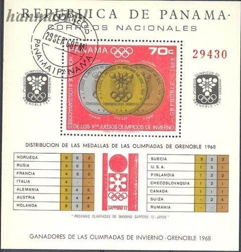 Znaczek Panama 1968 Mi bl 92 Stemplowane