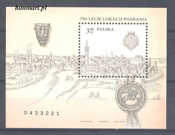 Znaczek Polska 2003 Mi bl 156 Fi bl 185 Czyste **
