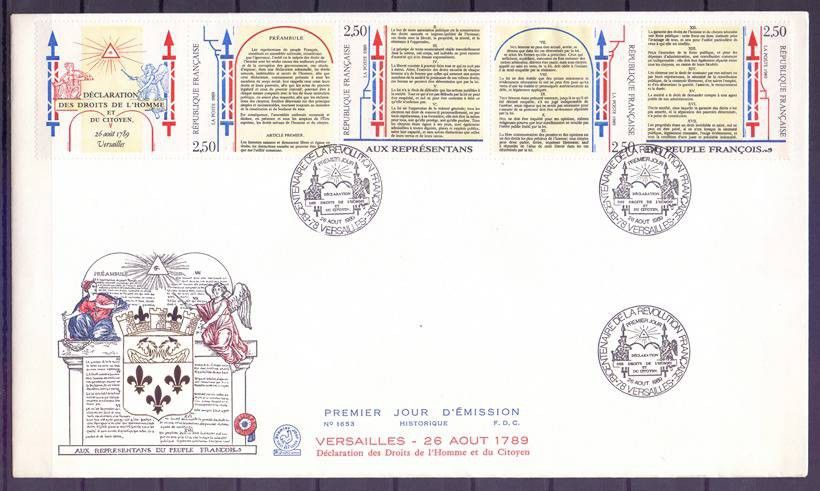 Znaczek Francja 1989 Mi 2735-2738 FDC