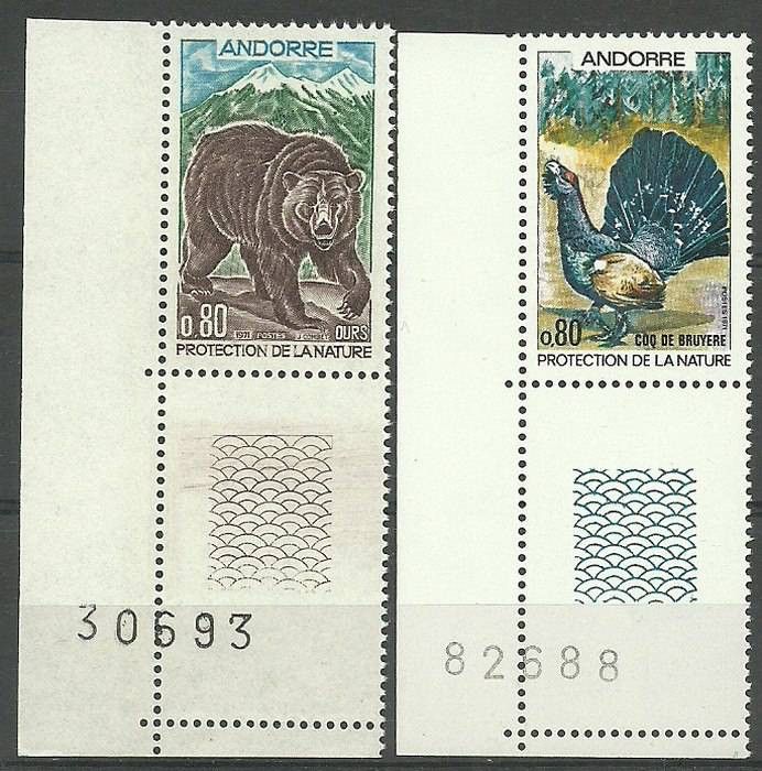 Znaczek Andora Francuska 1971 Mi 230-231 Czyste **