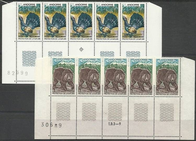 Znaczek Andora Francuska 1971 Mi 230-231 Czyste **
