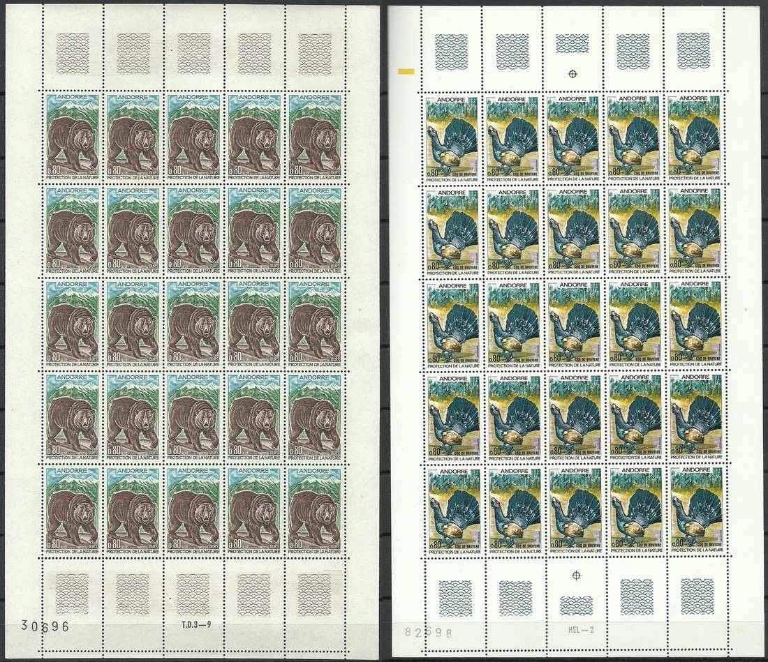 Znaczek Andora Francuska 1971 Mi ark 230-231 Czyste **