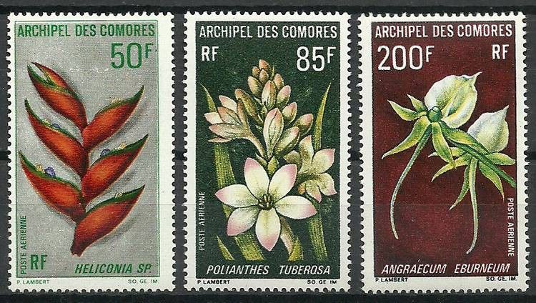 Znaczek Komory 1969 Mi 99-101 Czyste **