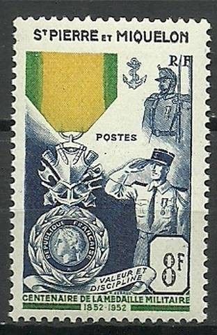 Znaczek Saint-Pierre i Miquelon 1952 Mi 373 Czyste **