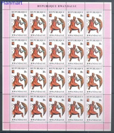 Znaczek Rwanda 1975 Mi ark 766-773 Czyste **