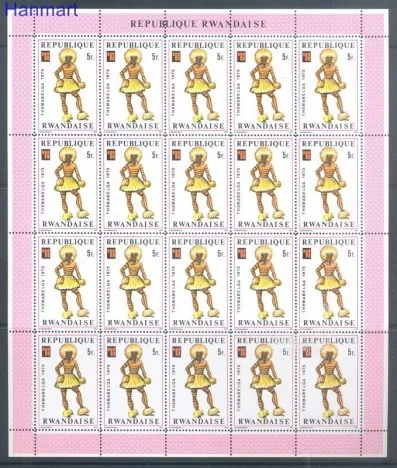 Znaczek Rwanda 1975 Mi ark 766-773 Czyste **