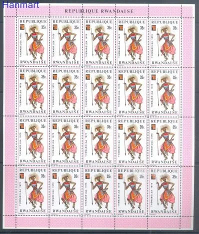 Znaczek Rwanda 1975 Mi ark 766-773 Czyste **
