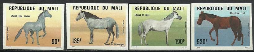 Znaczek Mali 1985 Mi 1034-1037B Czyste **