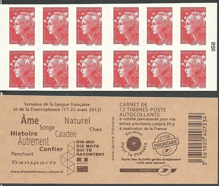Znaczek Francja 2011 Mi mh 5185 Czyste **