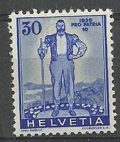 Znaczek Szwajcaria 1936 Mi 296 Czyste **